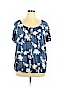 SJS Blue Short Sleeve Top Size 1X - photo 1