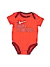 Nike 100% Cotton Orange Short Sleeve Onesie Size 0-3 mo - photo 1