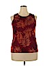 Kate Hill Burgundy Sleeveless Silk Top Size 1X - photo 1