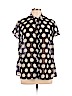Lane Bryant 100% Polyester Black Short Sleeve Blouse Size 14 - 16 Plus - photo 1