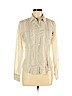 American Eagle Outfitters 100% Polyester Ivory Long Sleeve Button-Down Shirt Size 8 - photo 1