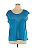 New York & Company 100% Polyester Blue Sleeveless Blouse Size XL - photo 1