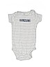 Carter's 100% Cotton Stripes Graphic Gray Short Sleeve Onesie 12-18 MO / 18 MO - photo 1