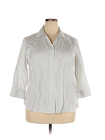 Jones New York 3/4 Sleeve Button-Down Shirt (view 1)