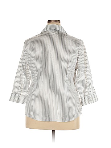 Jones New York 3/4 Sleeve Button-Down Shirt (view 2)