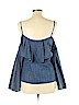 Misa 100% Cotton Blue Sleeveless Top Size L - photo 2