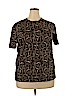 H&M 100% Cotton Brown Short Sleeve Top Size XL - photo 1