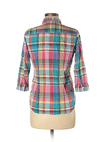 American Eagle Outfitters 3/4 Sleeve Button-Down Shirt (view 2)