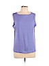 Coldwater Creek 100% Supima Cotton Purple Sleeveless T-Shirt Size L (petite) - photo 1