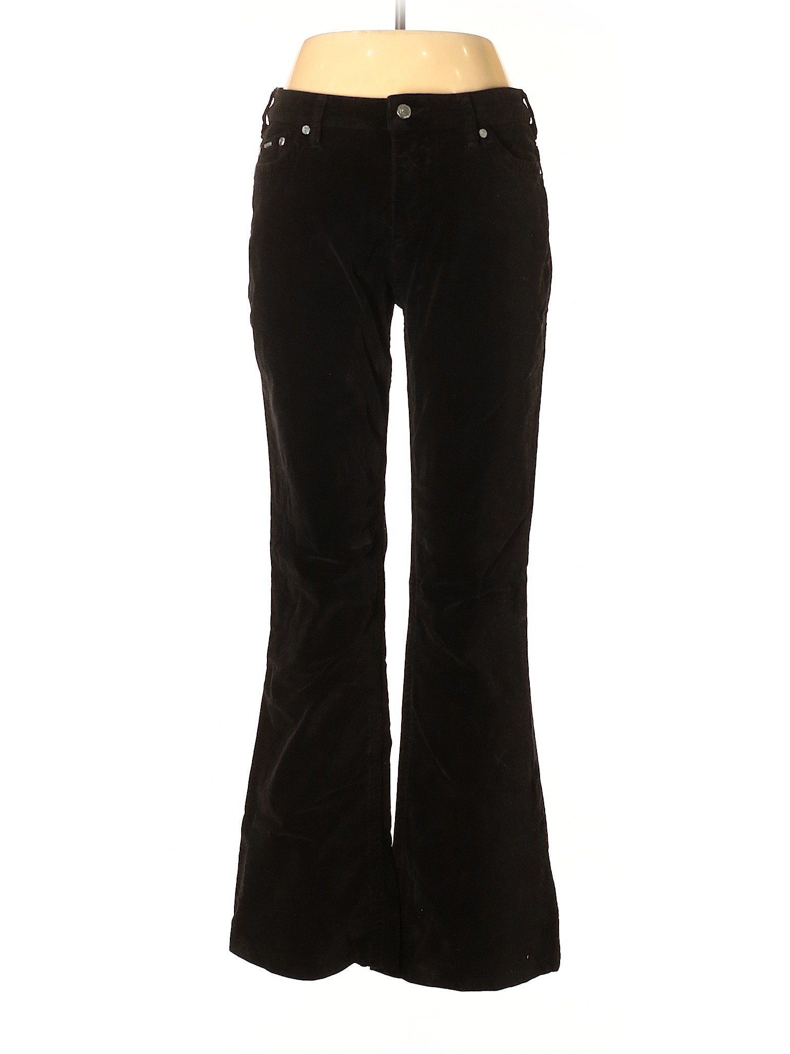 Pure color Women Black Velour Pants 30W eBay