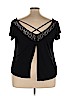 Extra Touch Black Short Sleeve Blouse Size 3X - photo 2