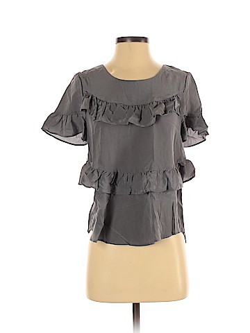 HD in Paris Short Sleeve Silk Top (view 1)