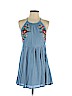 Lush 100% Rayon Blue Casual Dress Size S - photo 1