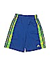 Adidas 100% Polyester Stripes Blue Athletic Shorts Size 10 - 12 - photo 1