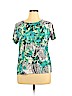 JM Collection Teal Short Sleeve Top Size XL (petite) - photo 1