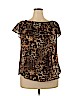 Mileage 100% Polyester Brown Short Sleeve Blouse Size 1X - photo 1