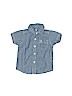 Carter's 100% Cotton Blue Short Sleeve Button-Down Shirt 0-3 MO / 3 MO - photo 1