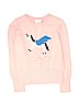 Hanna Andersson 100% Cotton Graphic Pink Pullover Sweater Size 10 - photo 1