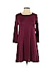 Poof! Burgundy Casual Dress Size S - photo 1