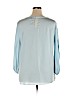 Ann Taylor 100% Polyester Blue 3/4 Sleeve Blouse Size XL - photo 2