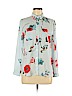 Ann Taylor LOFT 100% Polyester Blue Long Sleeve Blouse Size M (petite) - photo 1