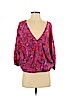 Joie 100% Silk Red 3/4 Sleeve Silk Top Size S - photo 1