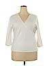 Soft Surroundings White 3/4 Sleeve Top Size 1X - photo 1