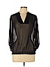 a.n.a. A New Approach 100% Polyester Black Long Sleeve Blouse Size L (petite) - photo 1