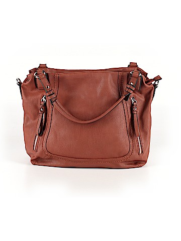 MG Collection Leather Satchel (view 1)