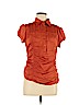 MICHAEL Michael Kors 100% Polyester Orange Short Sleeve Blouse Size 6 - photo 1