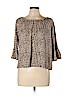 MICHAEL Michael Kors Tan 3/4 Sleeve Top Size L - photo 1