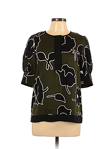 Diane von Furstenberg Short Sleeve Silk Top (view 1)