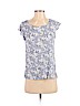 H&M 100% Viscose Blue Short Sleeve Top Size S - photo 1