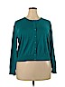 Liz Claiborne 100% Cotton Teal Cardigan Size 1X - photo 1