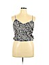 Express 100% Nylon Silver Sleeveless Blouse Size XL - photo 1