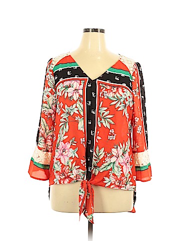 Fig & Flower Long Sleeve Blouse (view 1)