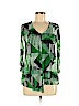 Alfani 100% Nylon Green 3/4 Sleeve Blouse Size M (petite) - photo 1