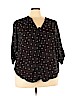Torrid 100% Polyester Black 3/4 Sleeve Blouse Size 2X Plus (2) - photo 1