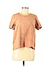 BCBGMAXAZRIA Tan Faux Leather Top Size M - photo 1