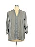 Maurices 100% Polyester Gray 3/4 Sleeve Blouse Size XL - photo 1