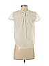 Monteau 100% Polyester Ivory Short Sleeve Blouse Size S - photo 2