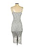 Basix II 100% Viscose Silver Cocktail Dress Size M - photo 2