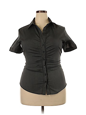 New York & Company Short Sleeve Blouse (view 1)