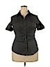New York & Company Gray Short Sleeve Blouse Size XL - photo 1