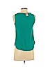 Ann Taylor Factory 100% Polyester Teal Sleeveless Blouse Size XXS (petite) - photo 2