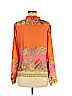 H&M 100% Polyester Orange Long Sleeve Blouse Size 8 - photo 2