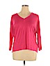 Gap 100% Rayon Pink Long Sleeve Top Size XL - photo 1
