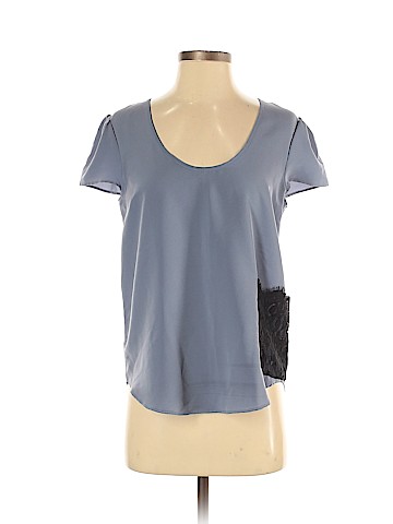 Aqua Short Sleeve Blouse (view 1)