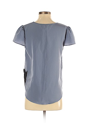 Aqua Short Sleeve Blouse (view 2)