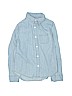 Cat & Jack 100% Cotton Solid Blue Long Sleeve Button-Down Shirt Size 7 - 8 - photo 1